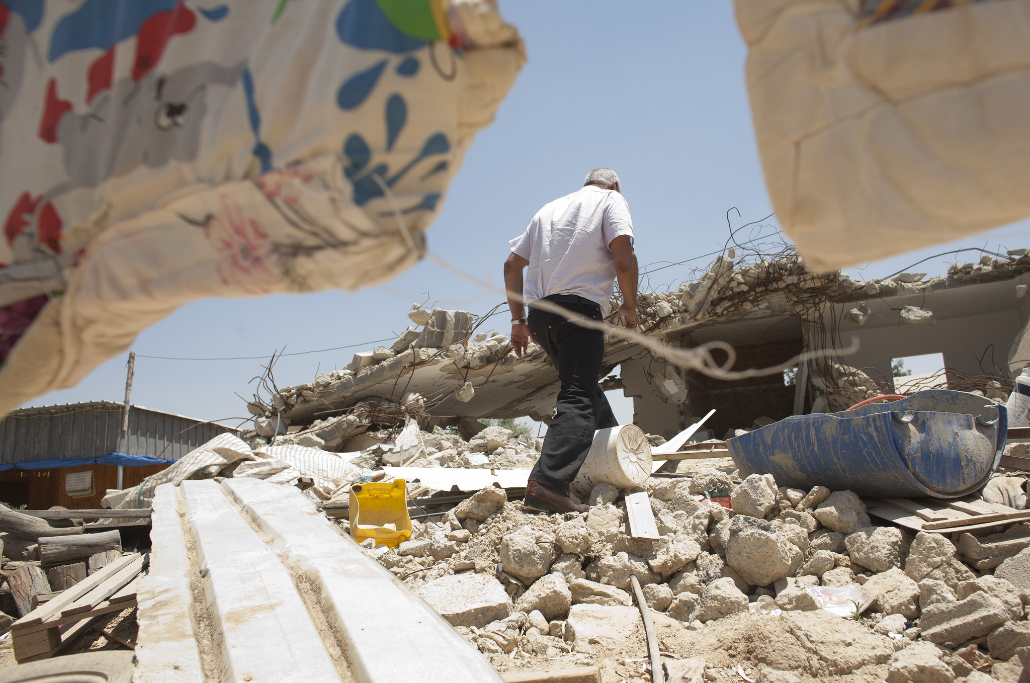 House ruins in Khirbat al-Batl